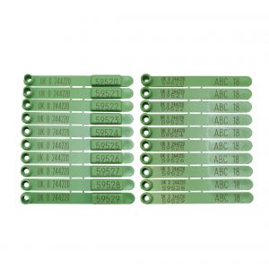 QWIKEiD Green and Visual Sheep Tag Pair in Green with Static Management on Visual (Scotland Only)