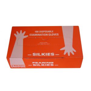 Clear Silkies Gloves 92cm Box of 100